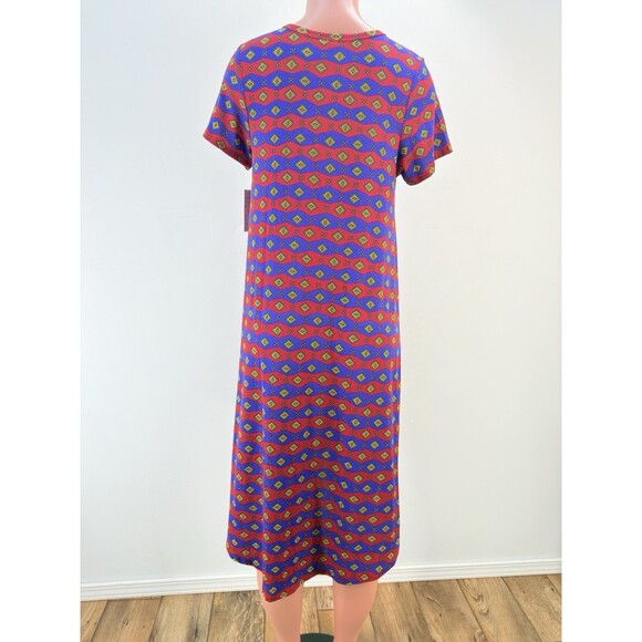 NEW Lularoe Carly High Low Dress Women's Size M Floral Geometric Multicolor - Picture 5 of 12